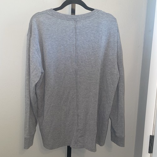 LULULEMON STRETCHIGER LANGARM GRAU RUNDHALS JERSEY HERREN PULLOVER SHIRT XL - Bild 3 von 4