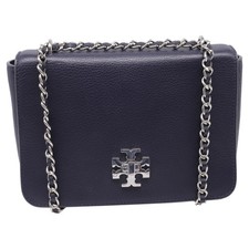 Tory Burch Mercer Shoulder Bag In Leather Women Blue One Size