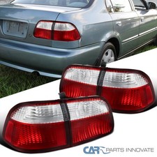 Fits 1999-2000 Honda Civic Ek 4dr Sedan Redclear Tail Lights Brake Lamps 99-00 Fits 1999-2000 Honda Civic Ek 4dr Sedan Redclear Tail Lights Brake Lamps 99-00
