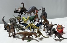 Dinosaur Lot of 19 Medium to Large Size Plastic Toy Dinosaurs Figures Mixed Lot