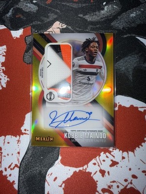2024-25 Topps Merlin Kobbie Mainoo Match Ball Signature Auto Gold /50 Man United