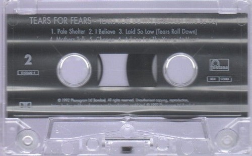 Tears For Fears - Tears Roll Down Greatest Hits 82-92 - Used Casset - J5783z - Picture 5 of 5