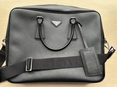 PRADA Leather Travel Bag Cuir Sac Voyage AUTHENTIQUE