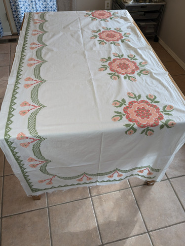 DE COLECCIÓN PARAGON ESTAMPADO PUNTO DE CRUZ EDREDÓN TOP WHIG ROSA #01153 KING TALLA 108x103 - Imagen 11 de 14