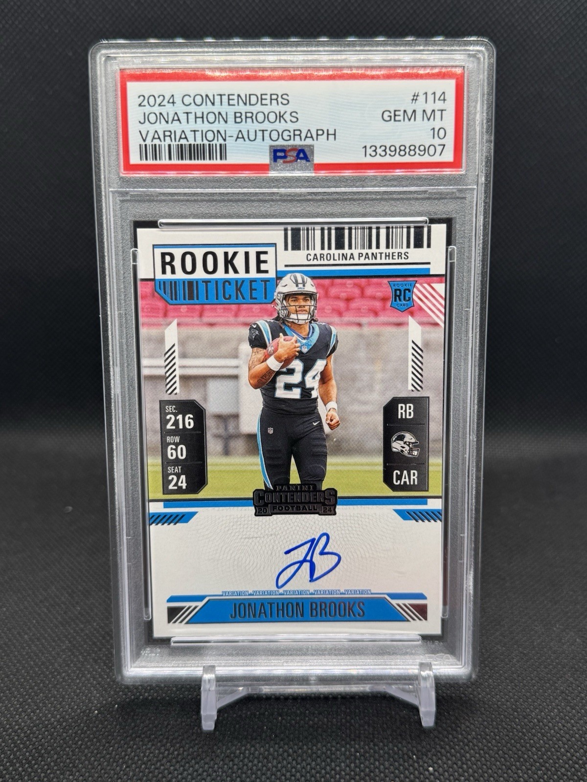 Jonathon Brooks Panini Contenders #114 Variation-Autograph