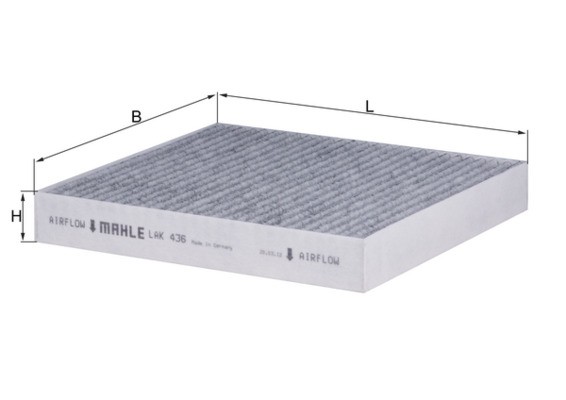 MAHLE LAK 436 Filter, cabin air for CHEVROLET,CITROËN,FIAT,HOLDEN,ISUZU,MITSUBIS