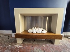 Oslo Light Maple/Medium Oak Electric Suite Freestanding Electric Fireplace