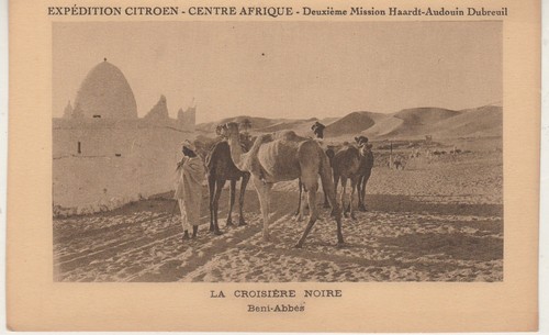 FRANCE-ALGERIA Rare Souvenir Postcard Expedition Citroen Afrique 1940s - Picture 2 of 3