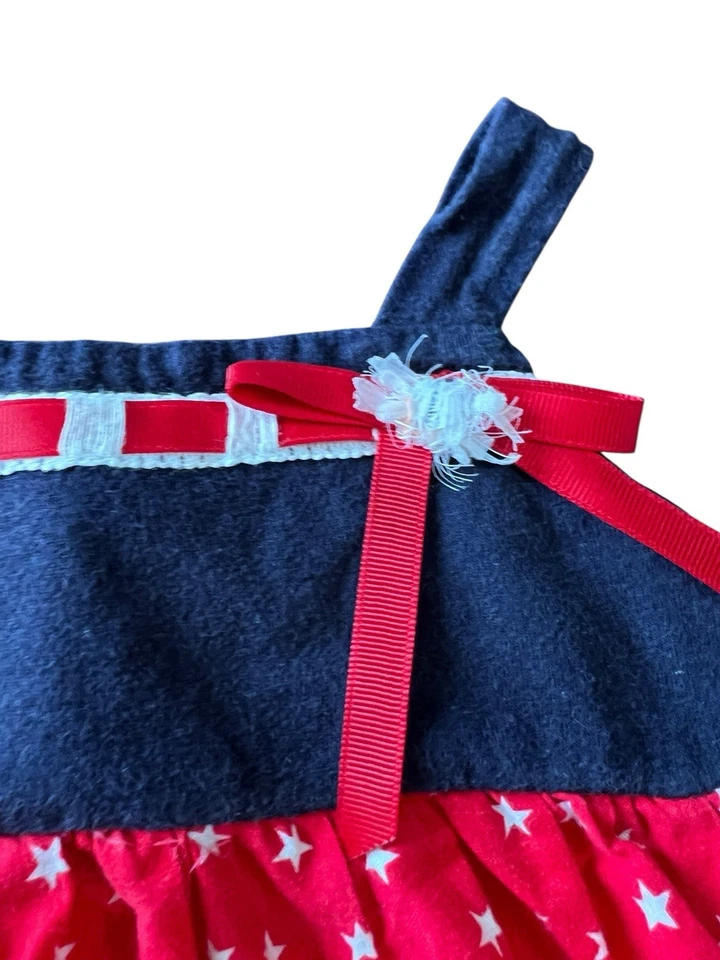 Sophie Rose Dress 18M Red White Blue Stars Patriotic Sundress 4th of July - Image 2 of 4
