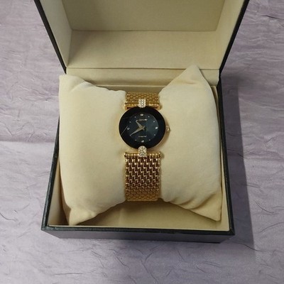 Lanscotte - Black Diamond Damenuhr - Edelstahl - Quarz - mit Swarovski-Kristall