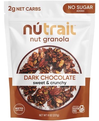 Nut Granola Cereal, Dark Chocolate, No Sugar Added, Keto, Low Carb, Gluten Fr...