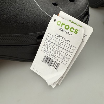 Crocs Siren Clog Black Size M11 W13 US 208547-001 Platform Chunky