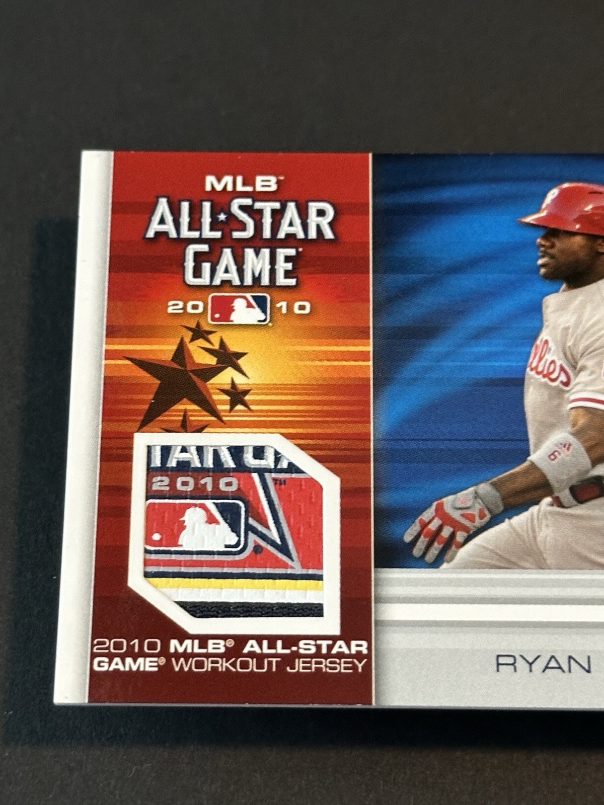 π₯ 2010 Topps Update Ryan Howard All-Star Game Laundry Tag LOGOMAN Patch RARE π₯ view 2