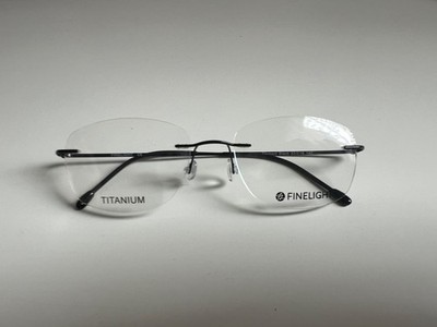 Neue Titan Finelight Imperial Brille in Element Schwarz 53x18x140