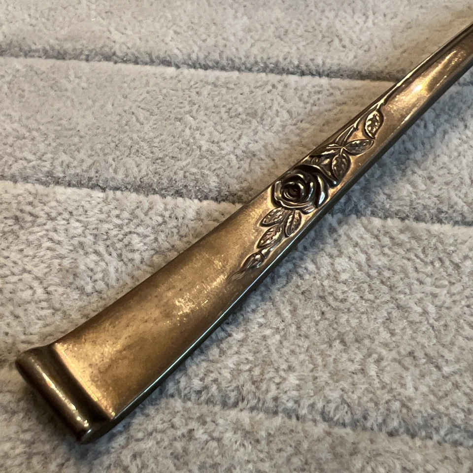 "Cuchara de plata esterlina Reed & Barton 6"" pulgadas rosa clásica" Foto 4 de 4