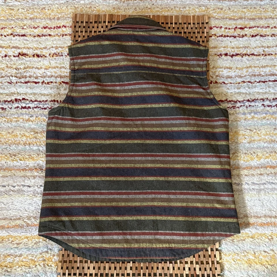 Pendleton Aztec Striped Wool Vest Green Red Khaki Men's Size Large L - Image 2 of 3