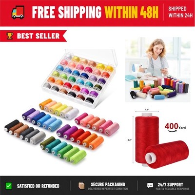 Eoehro 72pcs Sewing Thread Kit - 36 Colors Polyester Thread