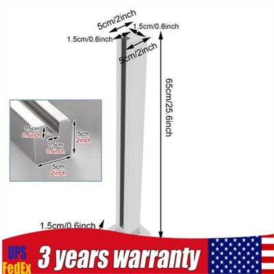 65cm Glass Railing Post Balcony Deck Balustrade Mid Post 304 Stainless Steel