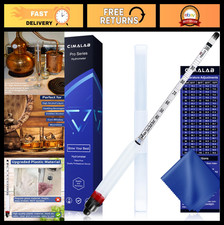 Alcohol Hydrometer 0-200 Proof - Liquor Tester for Moonshine, Spirits Distilli