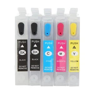 5PCS Ink Cartridge PP 4 Colors Anti Leakage Large Capacity Smooth Output Catridg