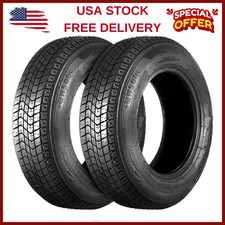 2pc St20575d14 Trailer Tires 205 75 D14 Radial Heavy Duty Tubeless Cargo Tires