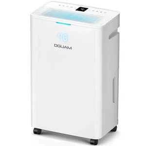DGUAM 95 Pint Dehumidifier for 5000 Sq.Ft Basement Home Large Room Quiet White.