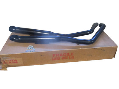 Mac Black Ceramic Stagg Duals Turn Out Exhaust Mufflers HD FXRS FXRT 958-0410
