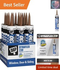 12 Pack of 10.1 oz 18412 Dynaflex 230 Cedar Tan Window, Door, and Trim Sealant