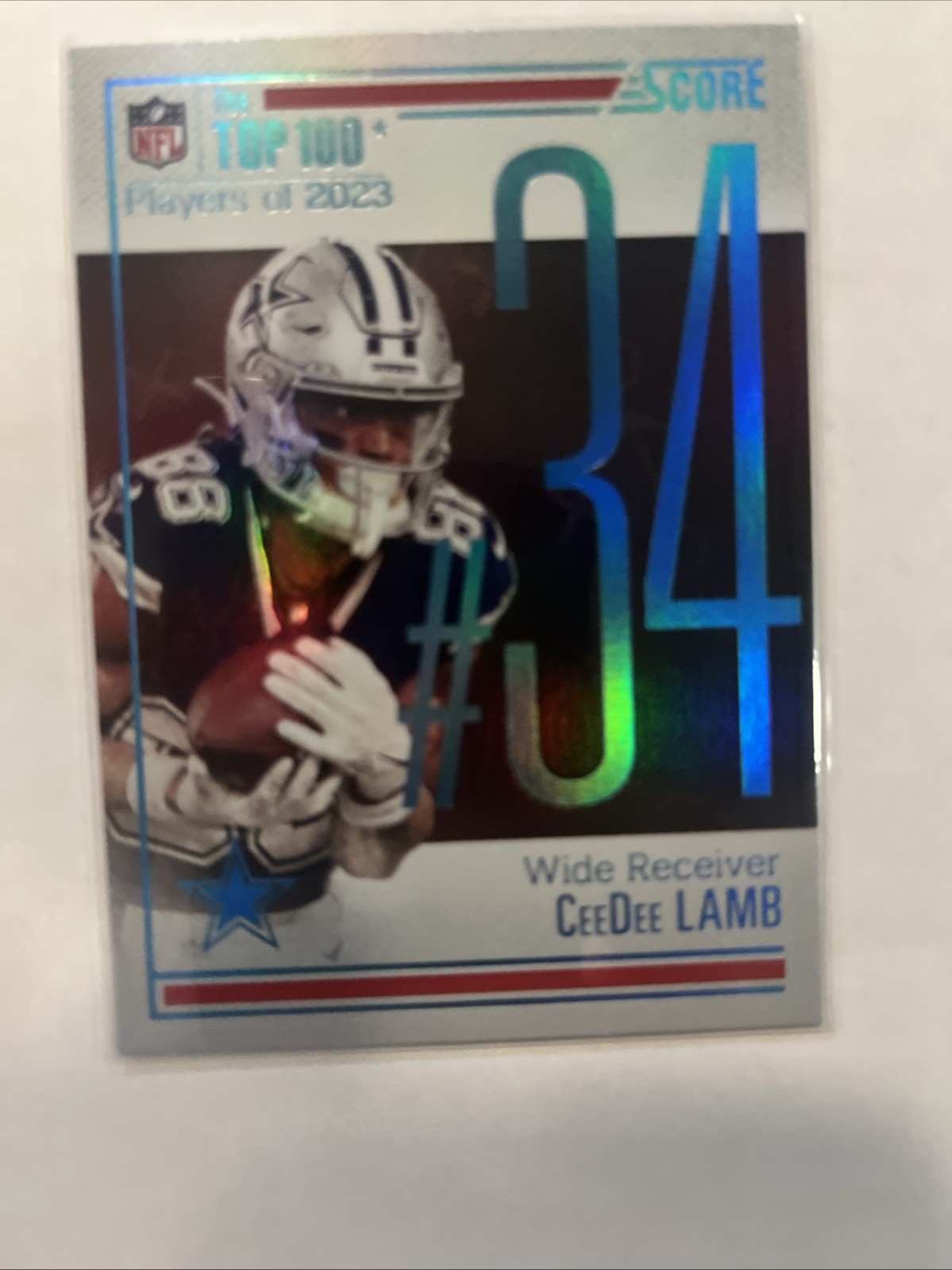 2024 Score - Top 100 CeeDee Lamb #34 Dallas Cowboys RARE! SSP Case Hit