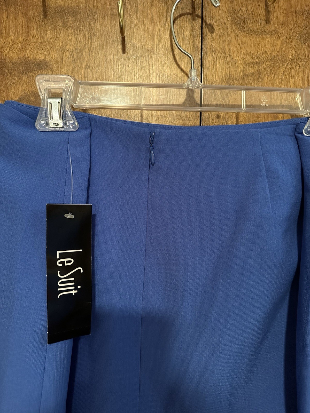 Le Suit Stand-Collar Pencil Skirt Suit Set w/ Blazer Womens 18 Cornflower Blue