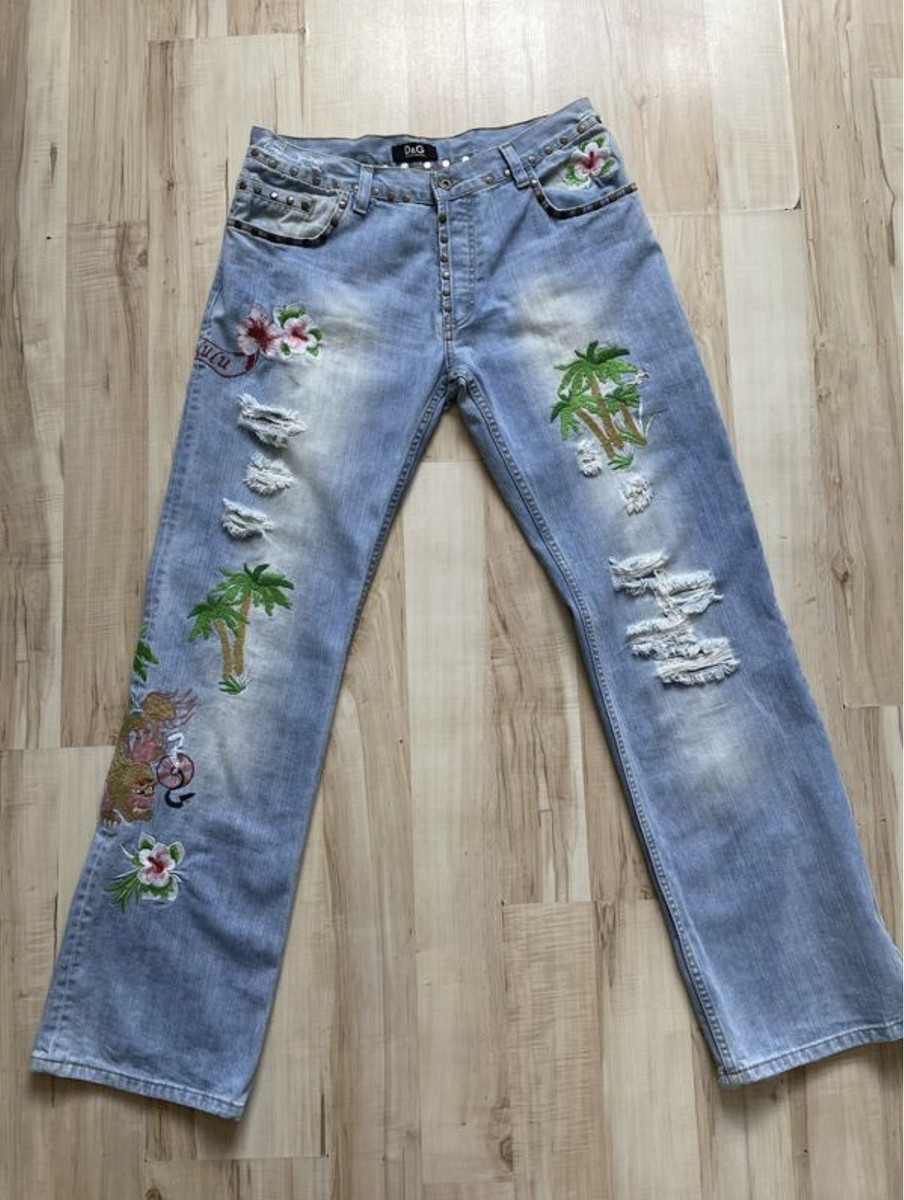 侑子 ‪☆セール中‪☆様　D&G 花柄 コットン　フレアパンツ　雑誌掲載品 D&G 花柄 コットン フレアパンツ 総柄 ドルガバ ローライズ 雑誌