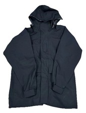 US Navy Cold Weather Black Goretex Parka Hooded Military Size Medium Regular