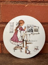 Vintage Ceramic Hornsea Wall Plaque Coaster Homeware Decor Pretty