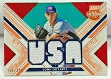 John Doxakis 2019 Panini Elite Extra Edition ORANGE - USA GU Jersey Patch #d/199