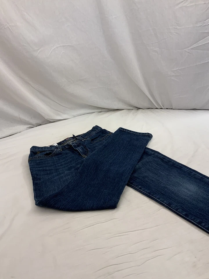 Jeans Vineyard Vines Juveniles 8 Azul Lavado Oscuro Calce Ajustado Algodón YGI P2-134 Foto 4 de 4