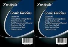 50 Pro Safe Comic Book Dividers WHITE Write On Index Tab NEW 34086