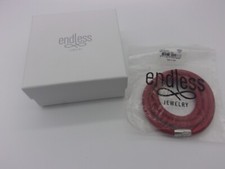 Endless JLO Jewelry Red Triple Leather Silver...