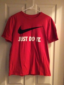 red nike just do it shirt