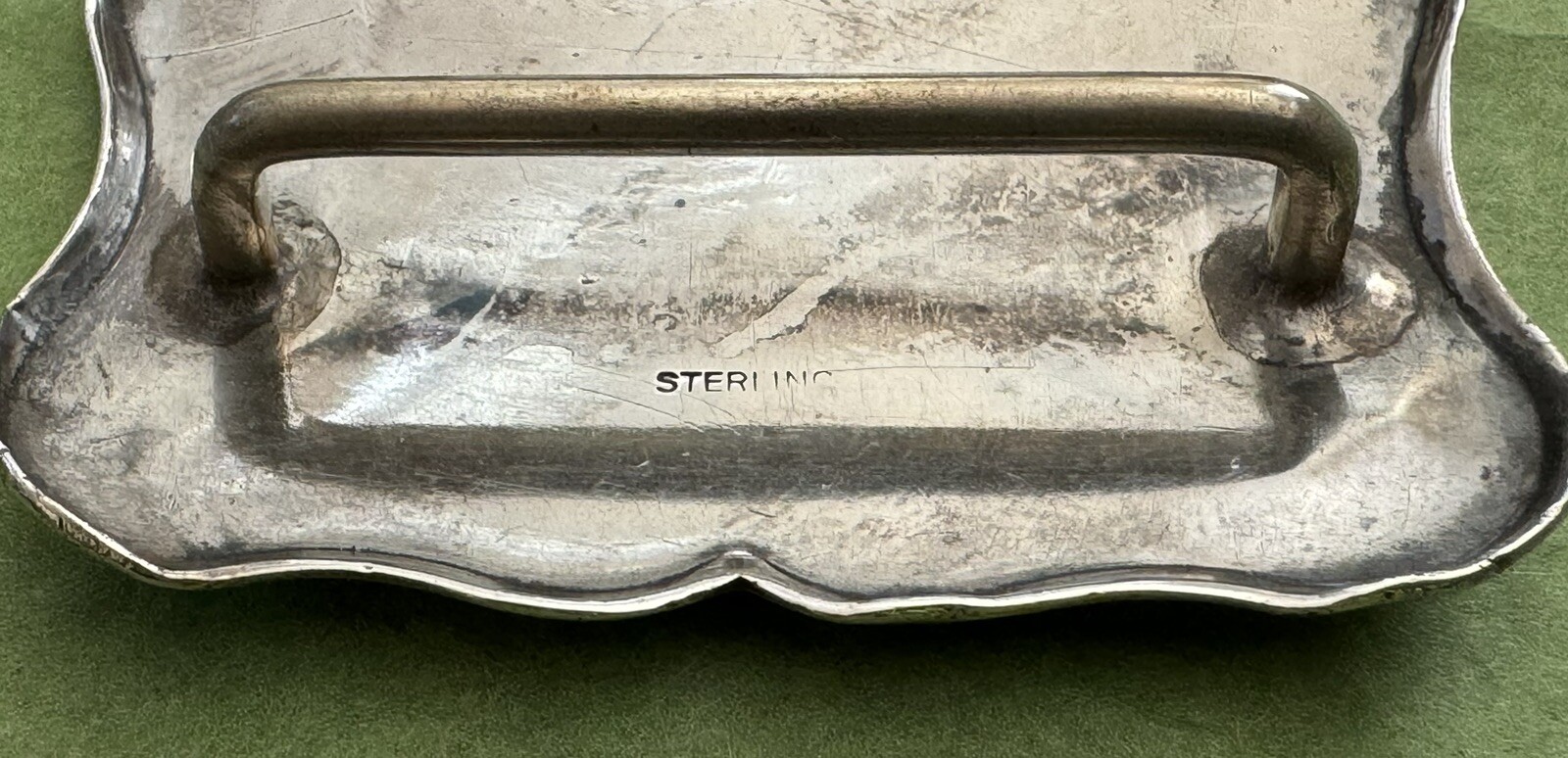 Vintage Old Western USA Diablo Sterling Silver Cutting Horse Trophy Belt Buckle