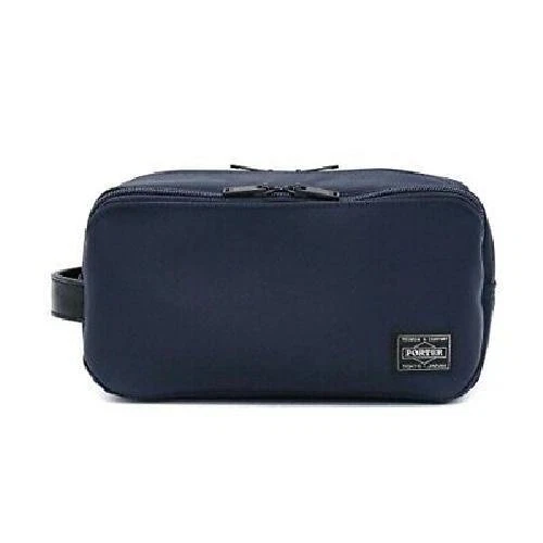 YOSHIDA PORTER TIME POUCH 655-17877 Navy Blue With tracking From