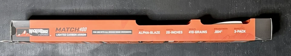 Wicked Ridge By Ten Point Match 400 Alpha Blaze Lighted Carbon Arrows 3 Pack New - Image 2 of 3
