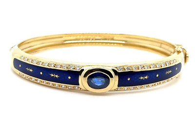 Fabergé by Victor Mayer Armreif mit Diamanten&Saphir aus 18K Gelbgold+Zertifikat