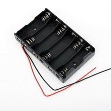 Custodia supporto slot scatola batteria per 6 confezioni batterie AA 2A stack 9 V stock britannico