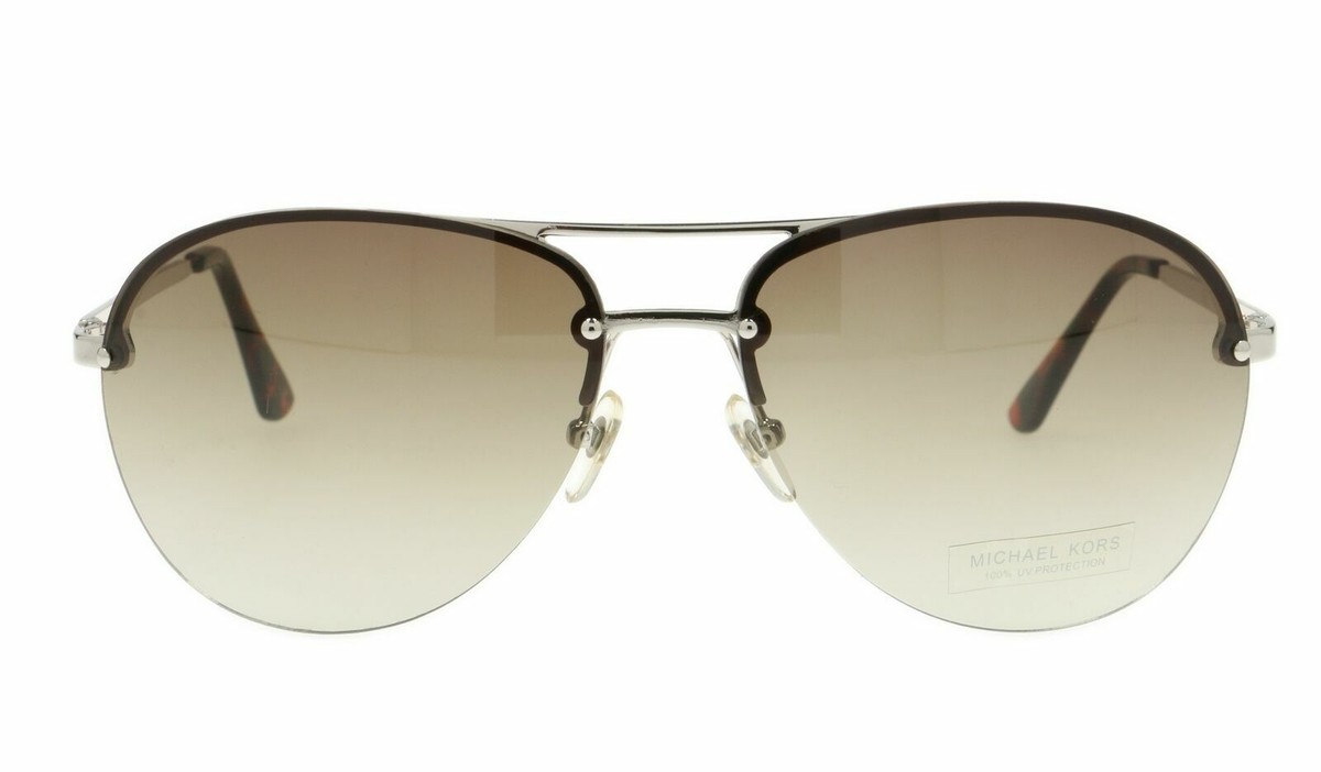Michael Kors 158817 Unisex Kai Aviator Silver Sunglasses M2068s