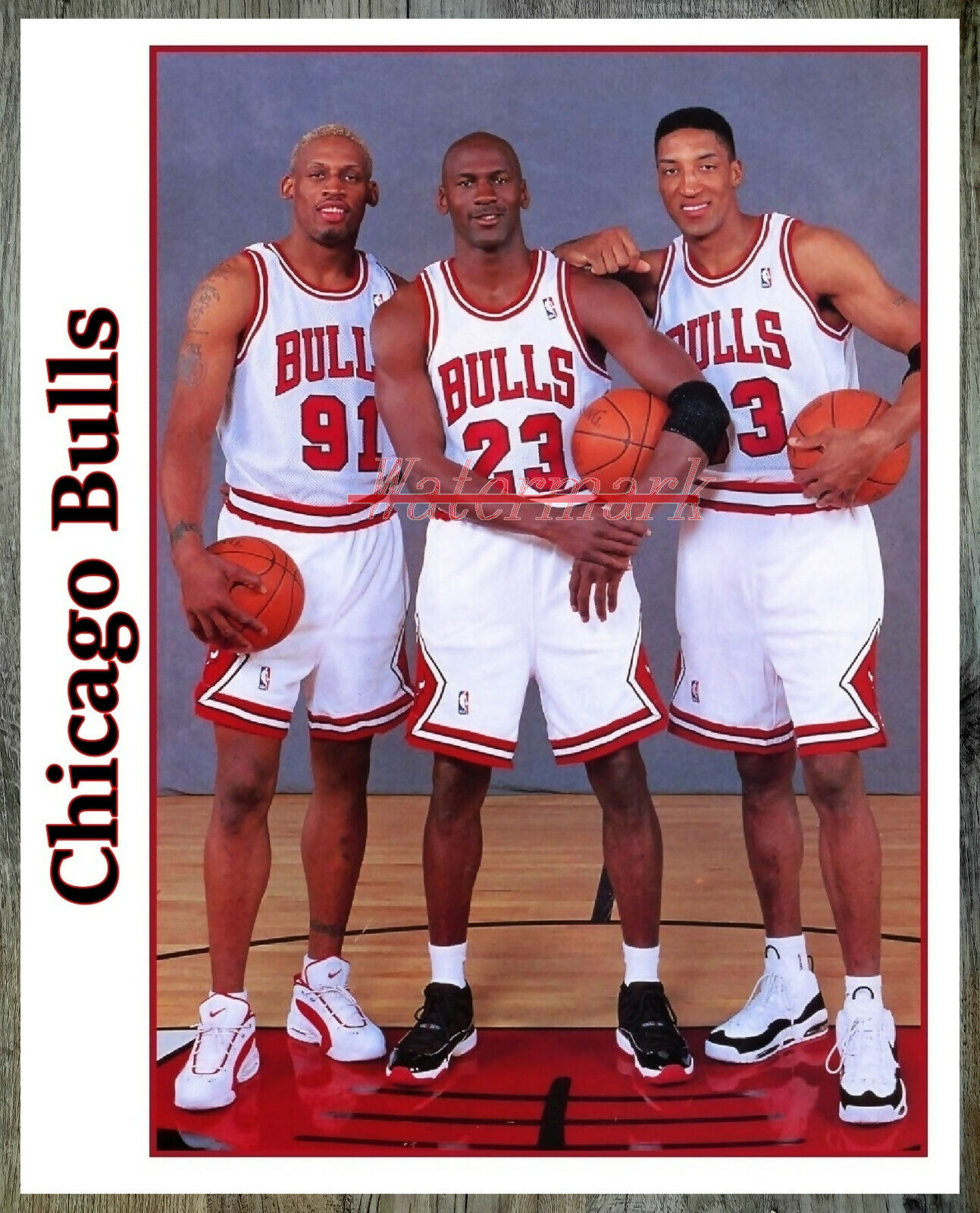 Michael Jordan Scottie Pippen Chicago Bulls Basketball Line Art