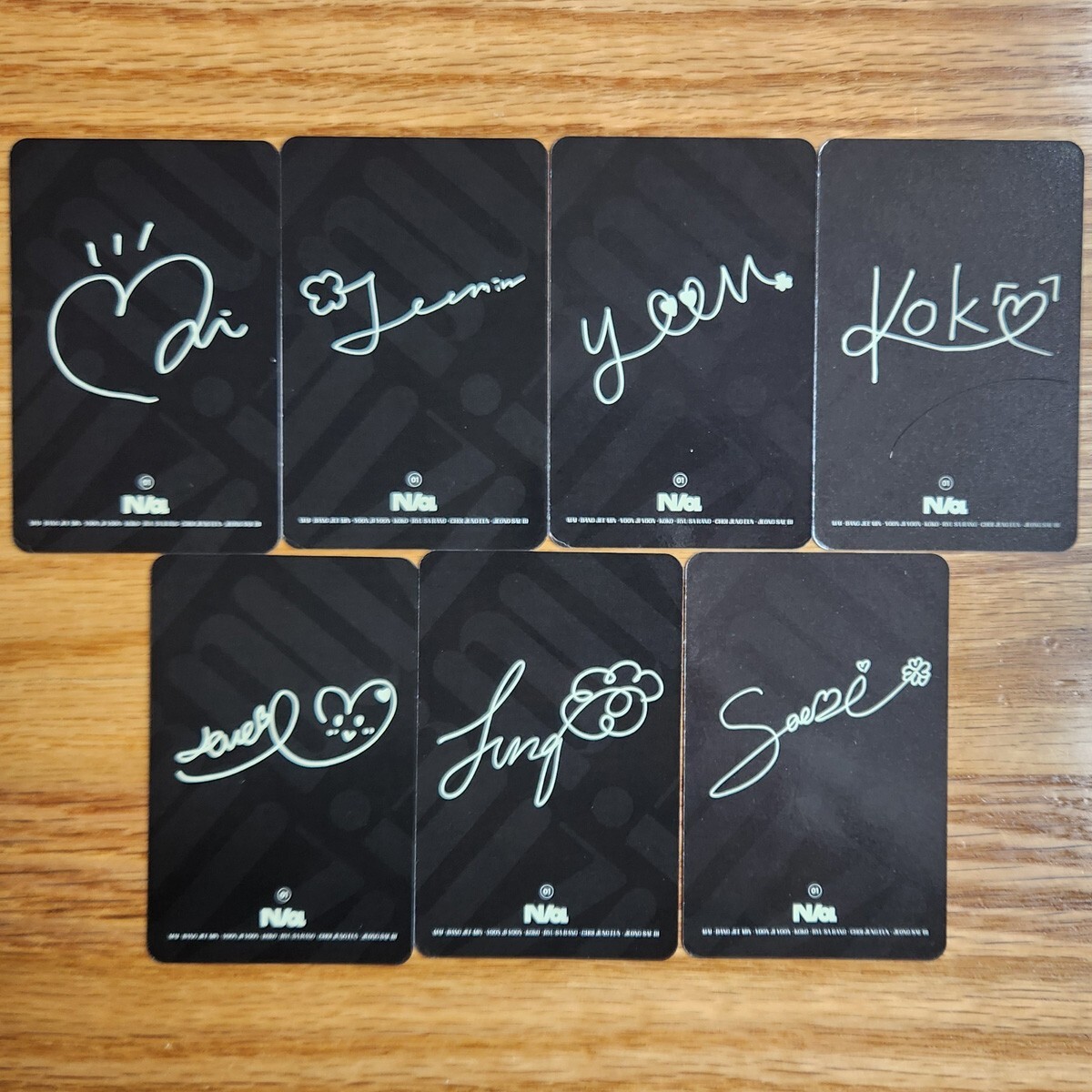 OT7 Official Photocards 7 Pcs Set Izna 1st Mini Album N/a NFC Nemo