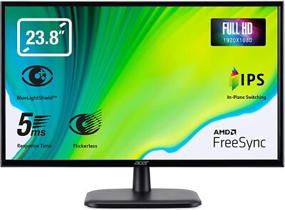 Acer EK240YAbi Monitor 23.8'' FHD 1920x1080 IPS VGA HDMI AMD FreeSync schwarz
