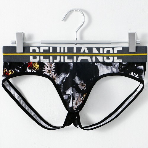 Men's Sexy Printed Thong Low-rise Cotton Underwear Gay Erotic Panties - Picture 19 of 19