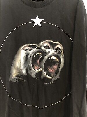 Givenchy Crewneck Sweatshirt Star Monkey Brothers Black Givenchy Crewneck Sweatshirt Star Monkey Brothers Black