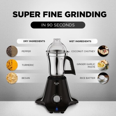 Preethi Boltz Mixer Grinder MG-288 1000 Watts Mixie With 4 Jars 